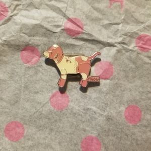 Victoria's Secret PINK Magnetic Collectors Dog Pin Pink & White